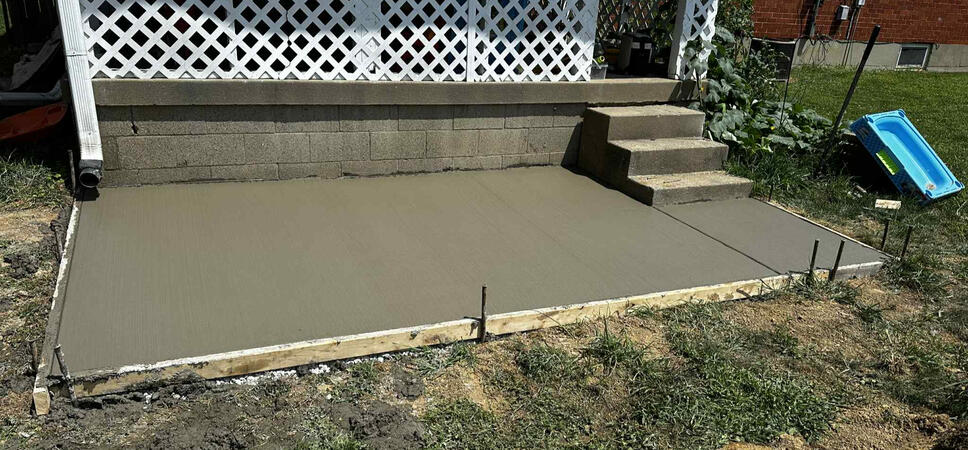 Freshly Poured patio